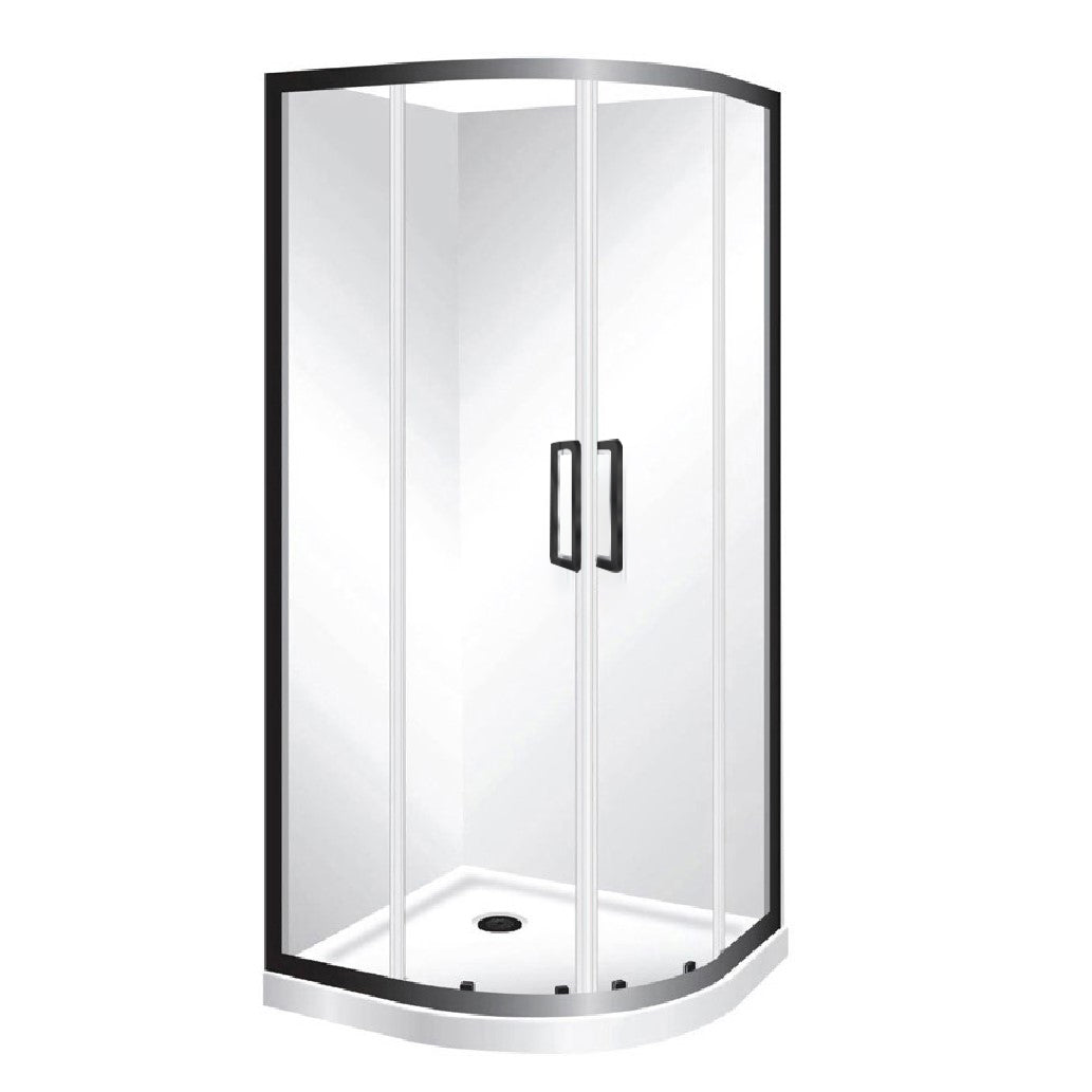 ELITE LUXURY ORBIT CURVED FRONT SHOWER KIT - 3 COLOURS - 7 SIZES