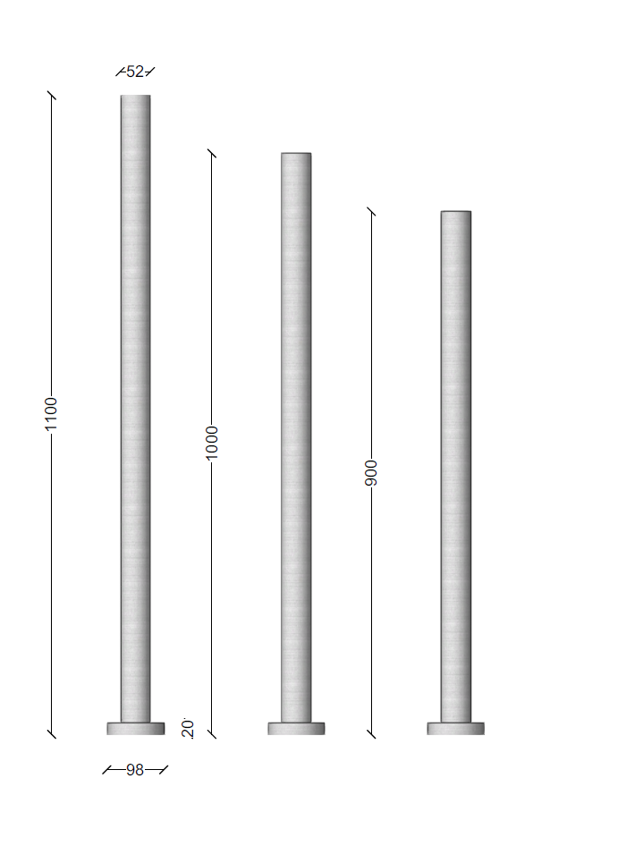CODE PURE FREESTANDING HEATED TOWEL RAIL 900MM - 7 COLOURS