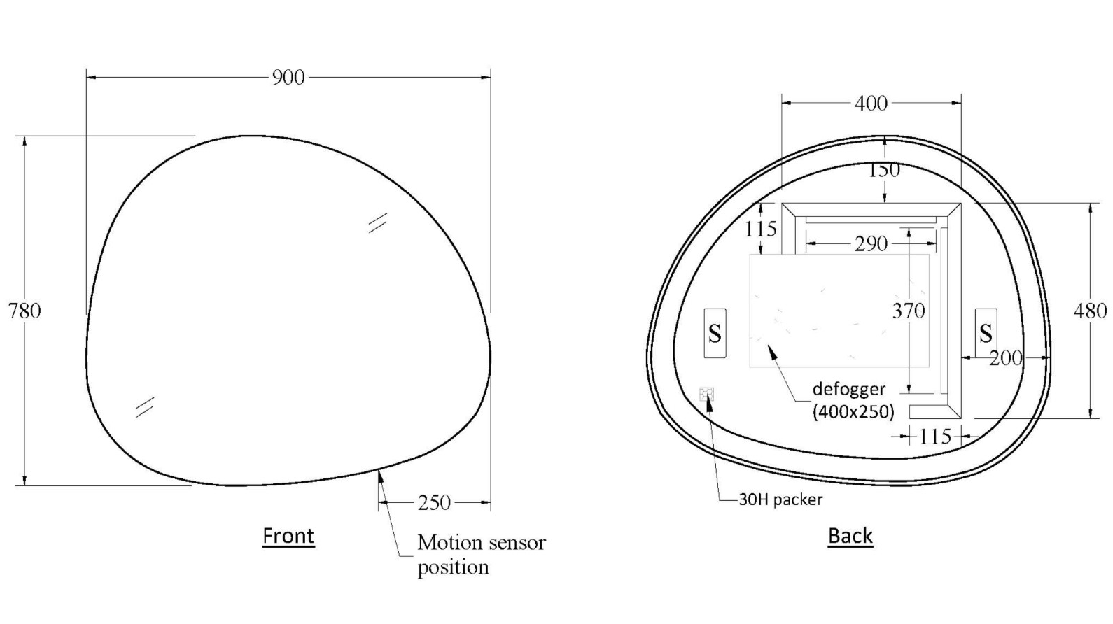 CODE EURO POND 900 LED MIRROR