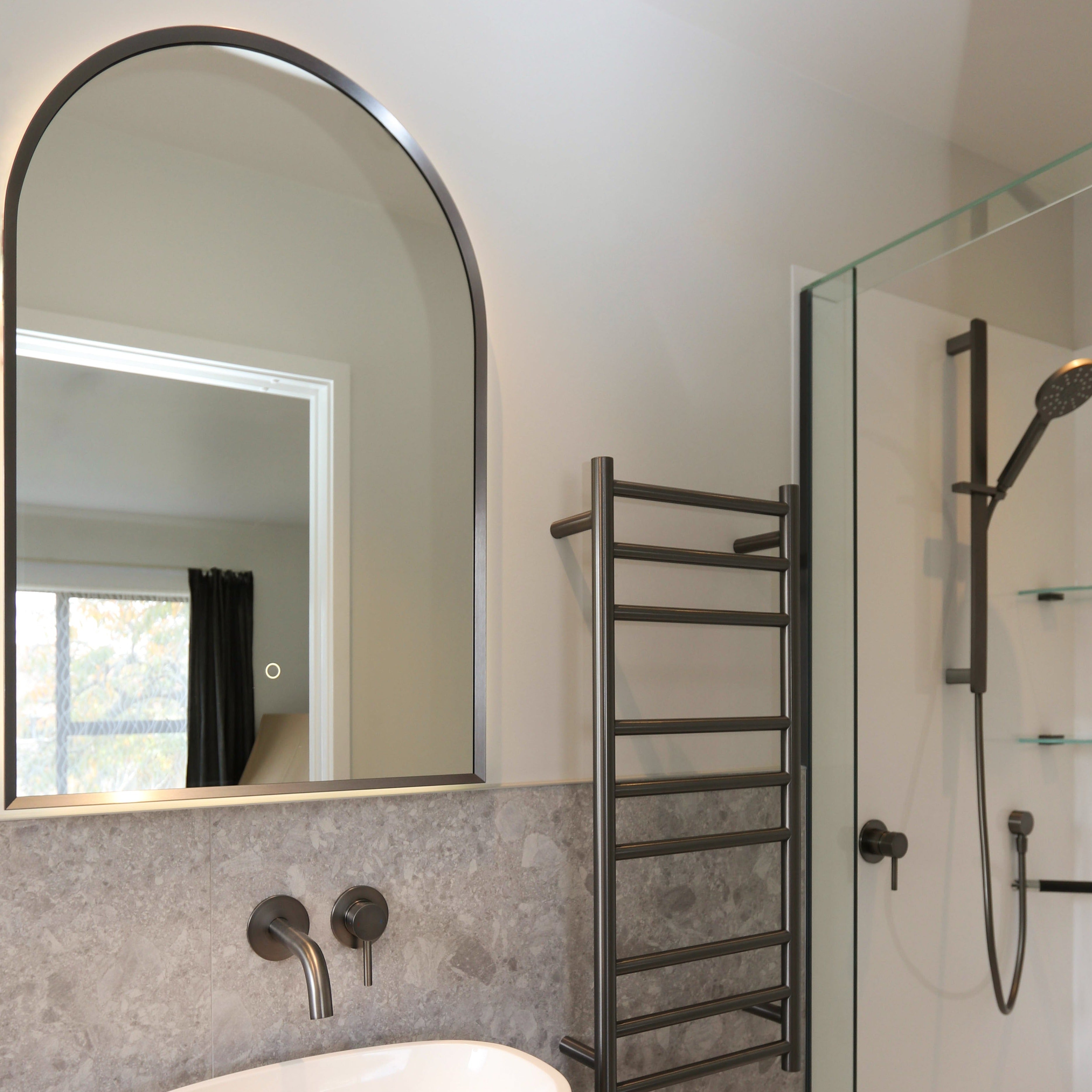CODE SOLACE ARCH FRAMED LED MIRROR 600X900MM - 5 COLOURS