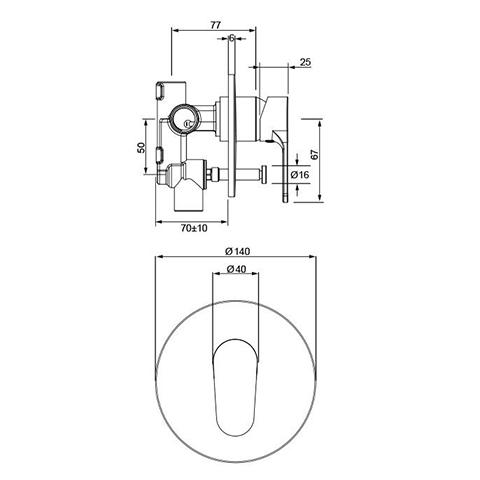 METHVEN GLIDE SHOWER MIXER WITH DIVERTER - 2 COLOURS
