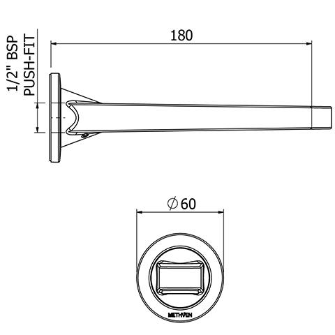 METHVEN GLIDE BATH SPOUT