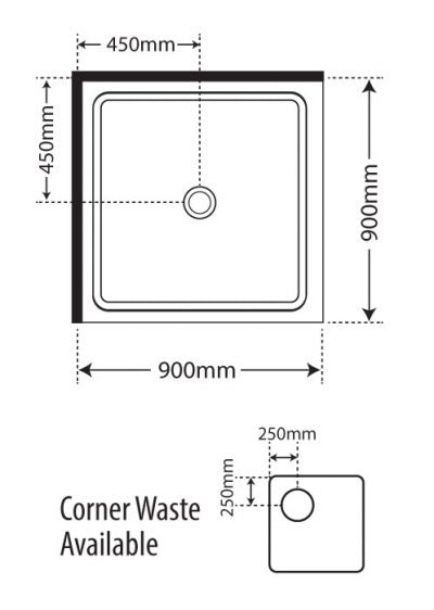 ELITE LUXURY SWING DOOR 2 SIDED SHOWER KITS - 2 COLOURS