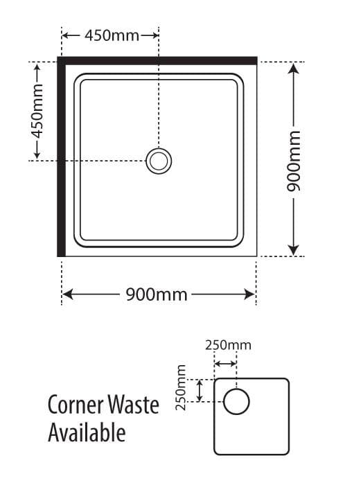 ELITE ELEGANCE 2 SIDED SHOWER KIT -  2 COLOURS