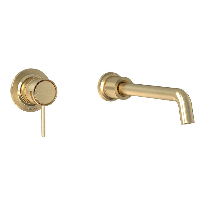 FELTON TATE WALL MOUNTED BASIN OR BATH MIXER - 10 COLOUR OPTIONS