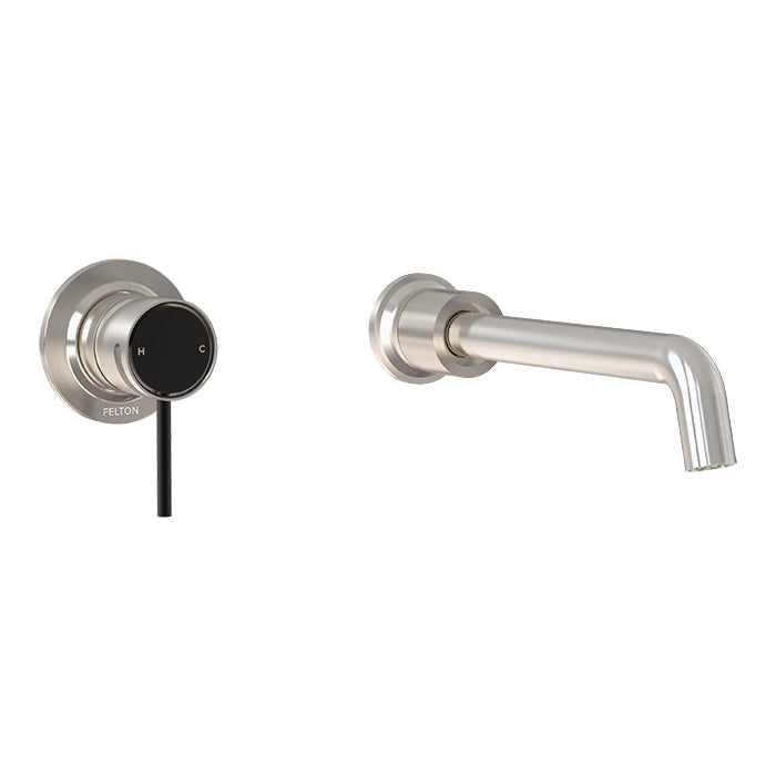 FELTON TATE WALL MOUNTED BASIN OR BATH MIXER - 10 COLOUR OPTIONS