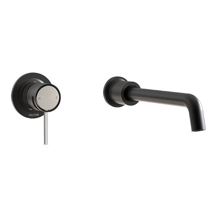 FELTON TATE WALL MOUNTED BASIN OR BATH MIXER - 10 COLOUR OPTIONS
