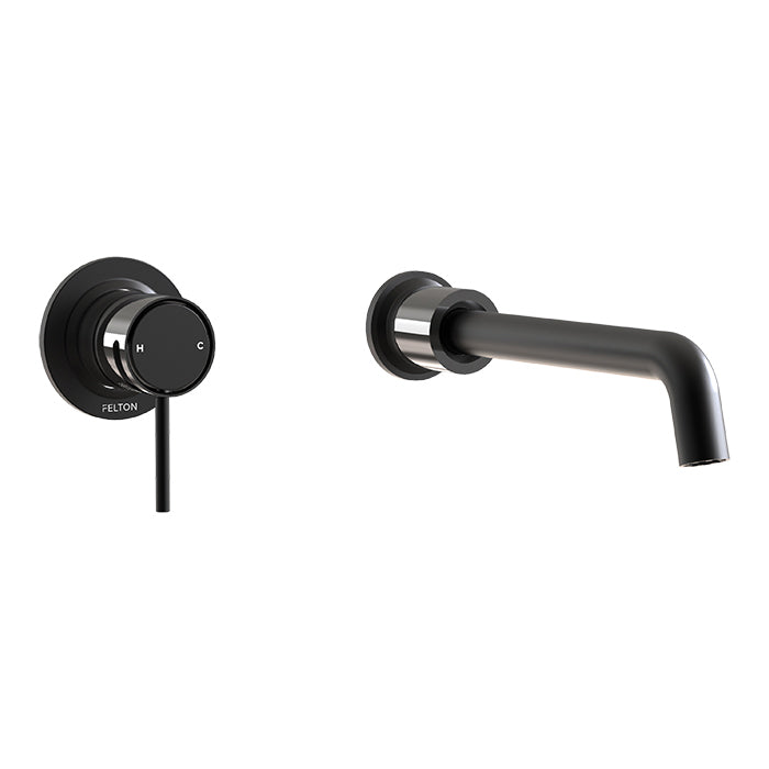 FELTON TATE WALL MOUNTED BASIN OR BATH MIXER - 10 COLOUR OPTIONS