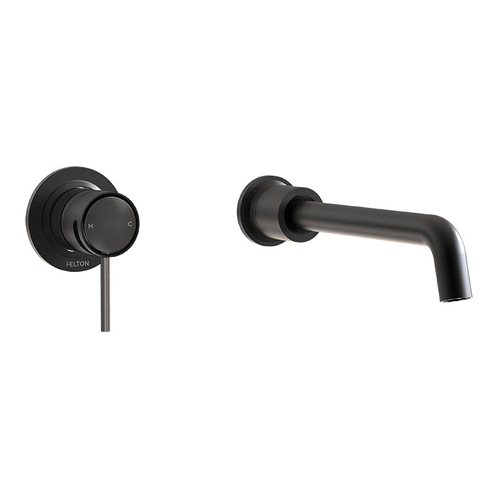FELTON TATE WALL MOUNTED BASIN OR BATH MIXER - 10 COLOUR OPTIONS