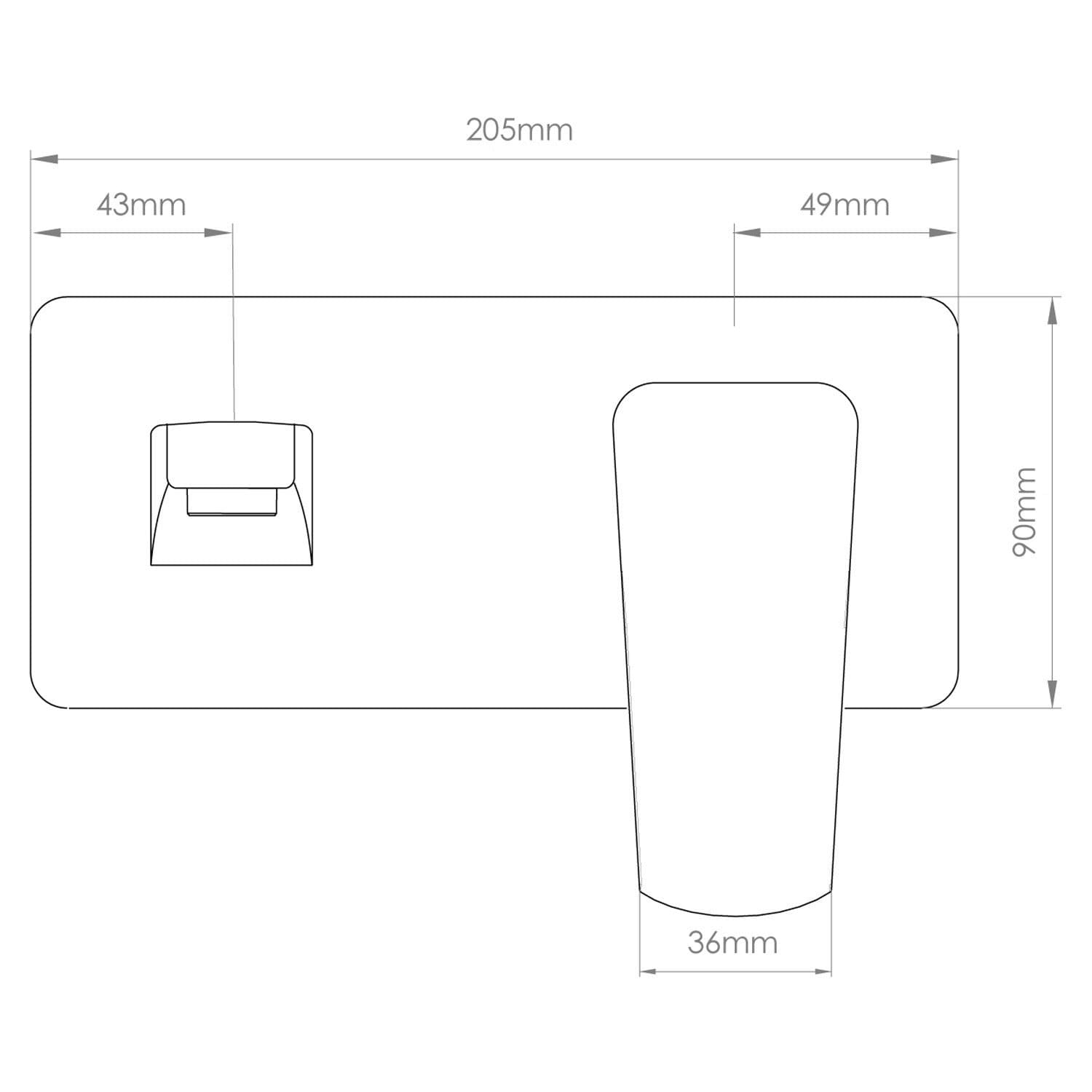 VODA ECLIPSE WALL BASIN MIXER - 3 COLOURS