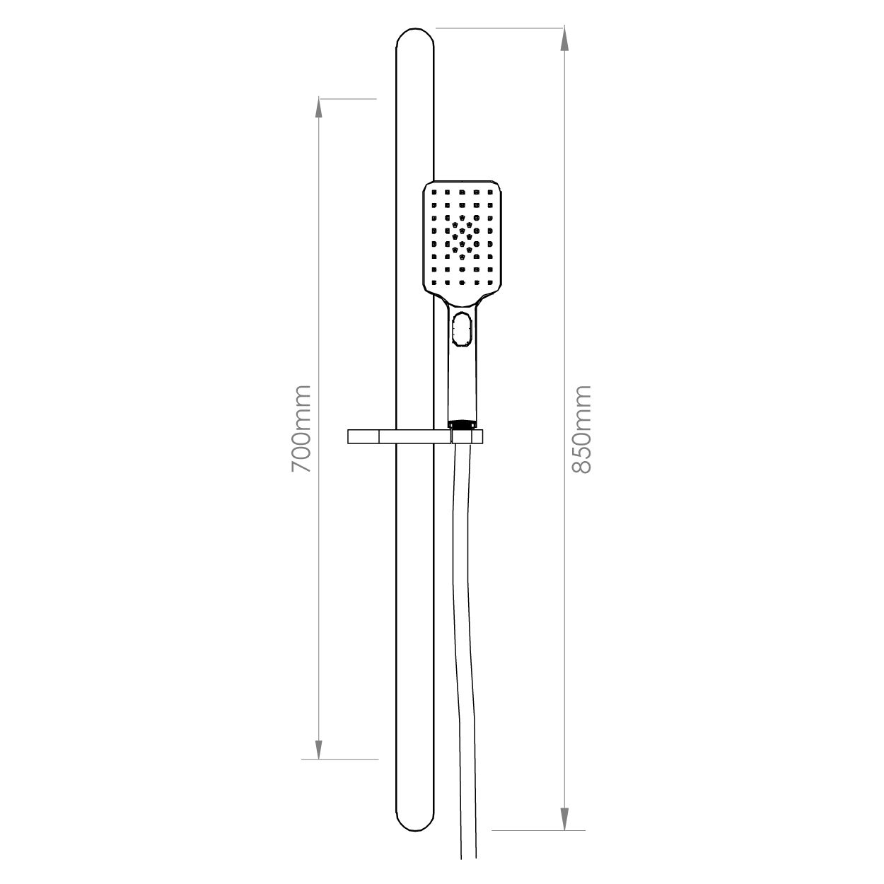 VODA ECLIPSE 3 FUNCTION SHOWER SLIDE CHROME - ROUND OR SQUARE