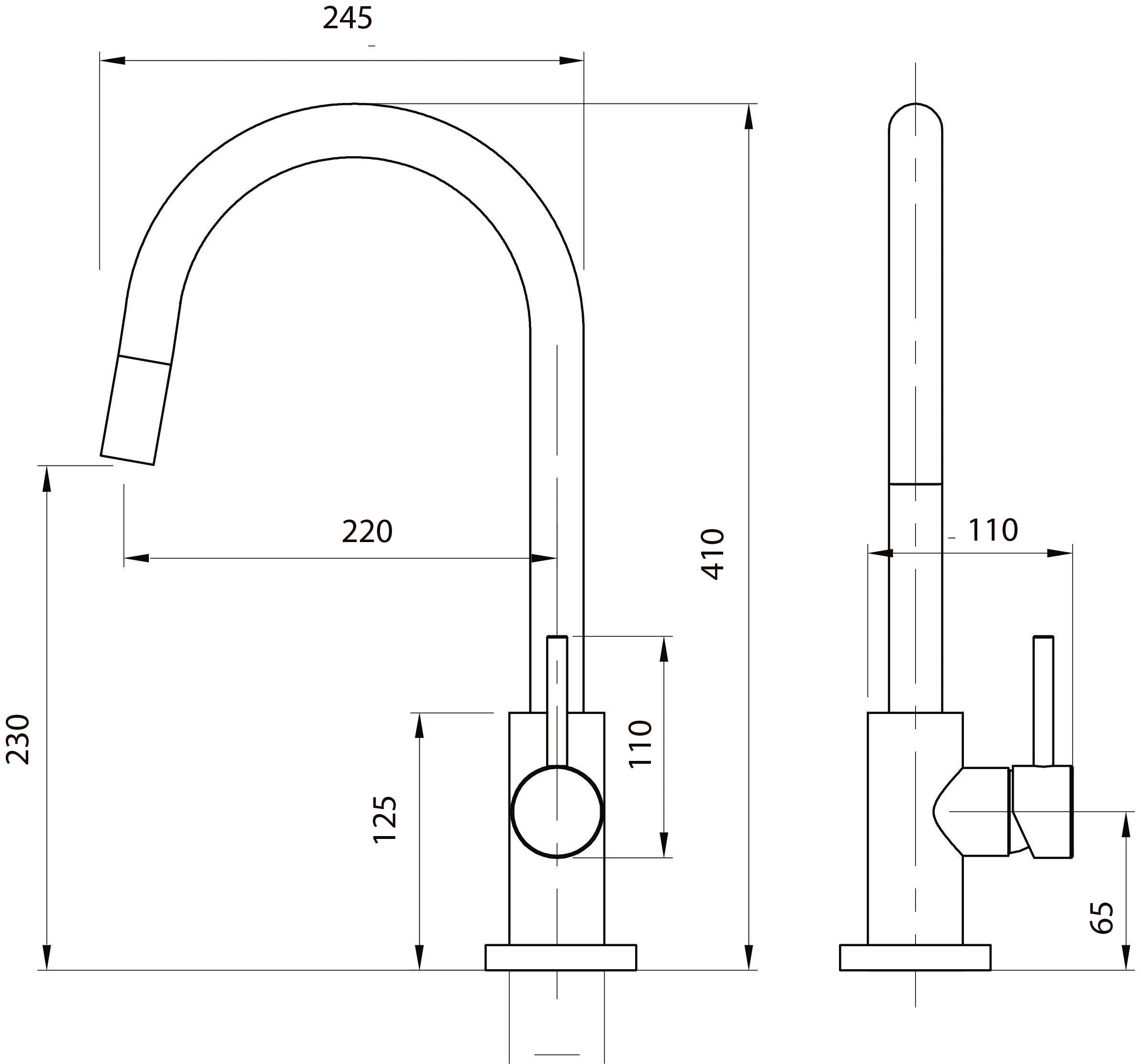 VODA STORM MINIMALIST PULLOUT SINK MIXER - 4 COLOURS
