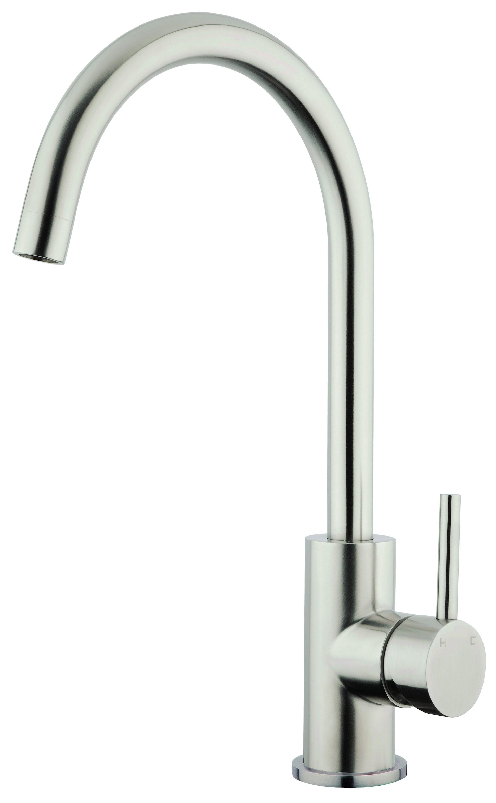 VODA ELITE STAINLESS MINIMAL GOOSENECK SINK MIXER  COLD START