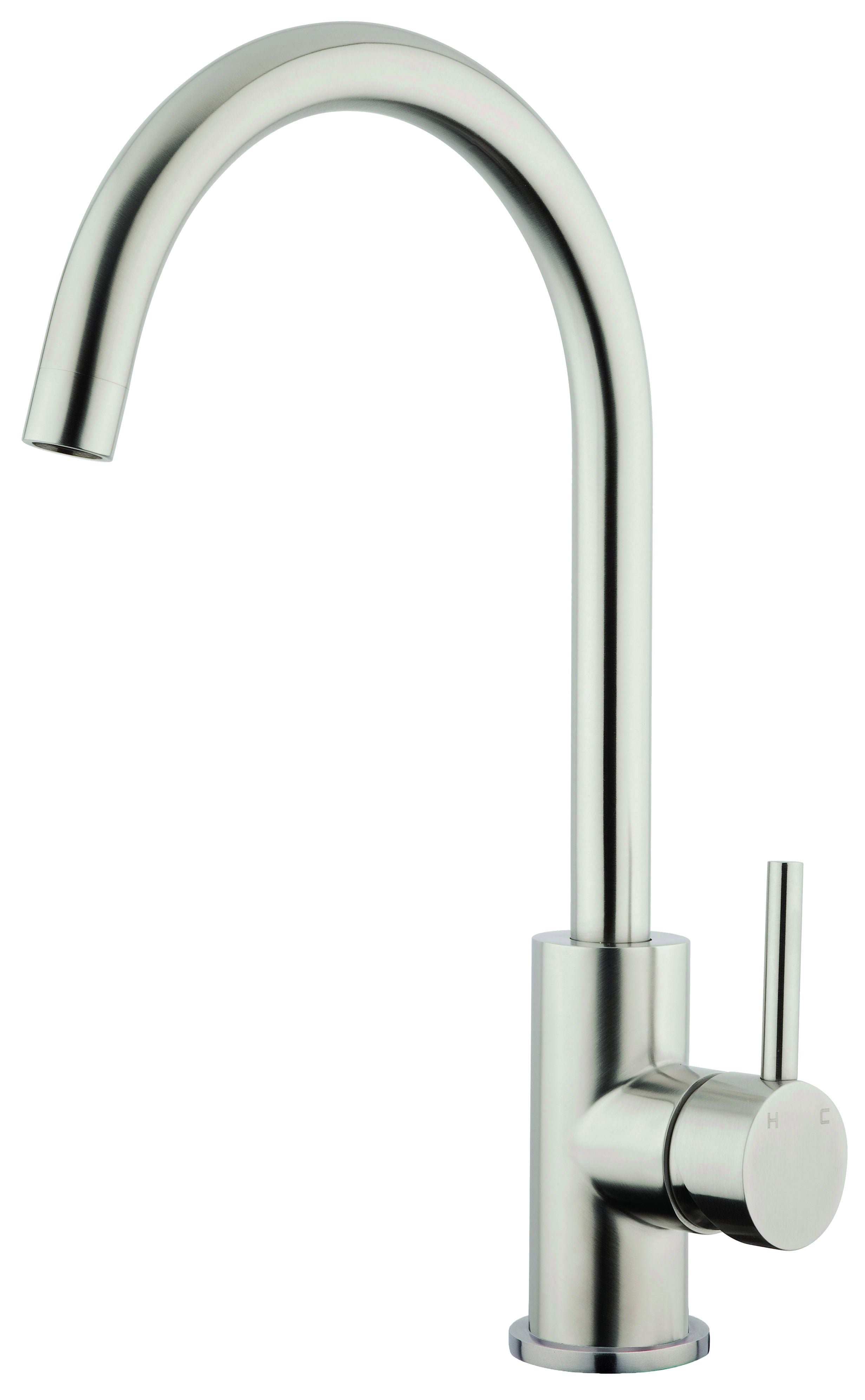 VODA ELITE STAINLESS MINIMAL GOOSENECK SINK MIXER  COLD START