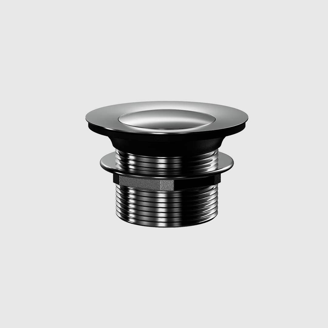 Versa 40mm pop up bath waste with short tail in a brushed finish