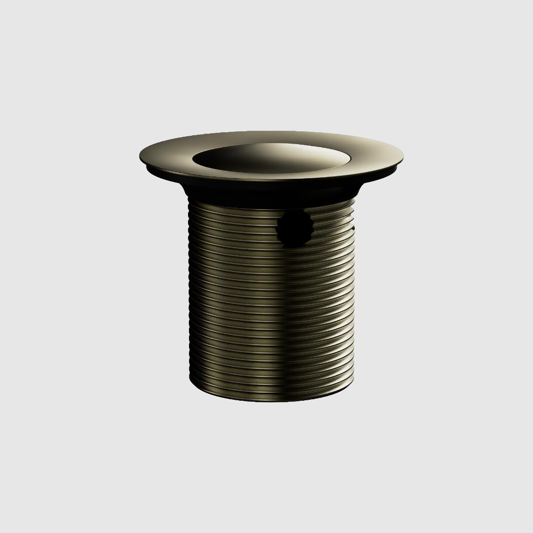 Versa 40mm pop up bath waste with integrated overflow in a metallic finish