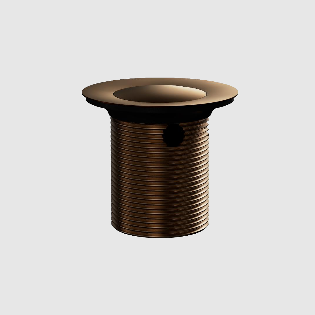 Versa 40mm pop up bath waste with integrated overflow in a metallic finish