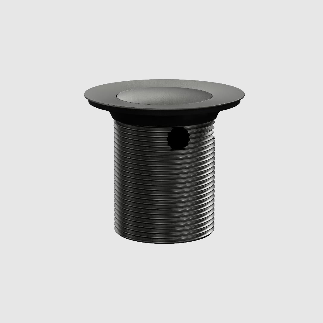 Versa 40mm pop up bath waste with integrated overflow in a metallic finish