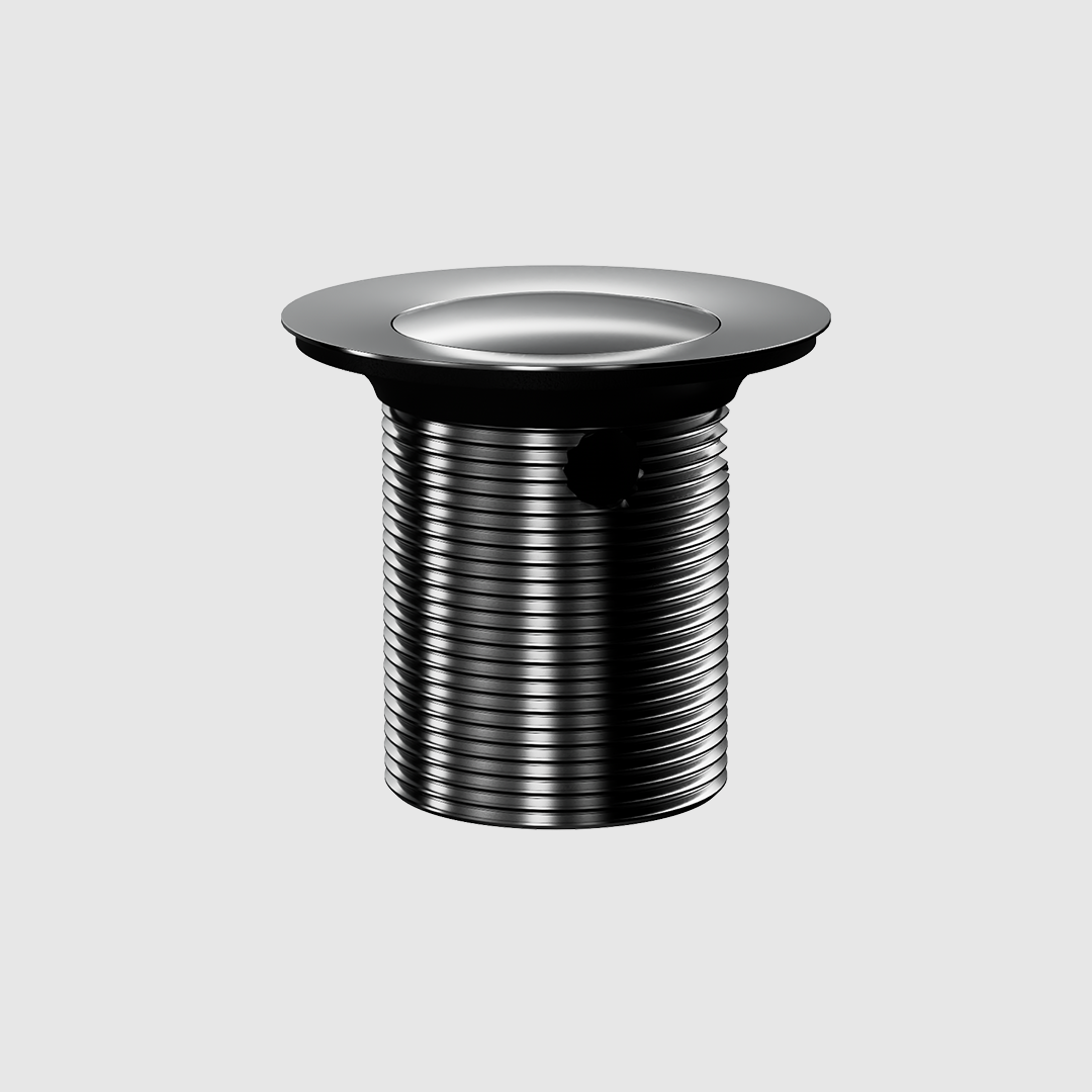 Versa 40mm pop up bath waste with integrated overflow in a metallic finish