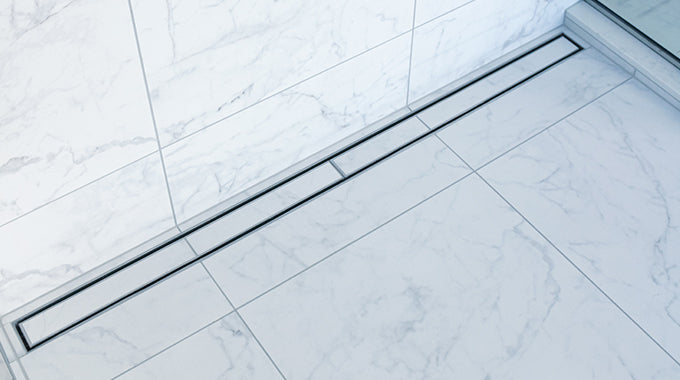 ALLPROOF CHANNEL SHOWER WASTE - TILE INSERT - 3 COLOURS