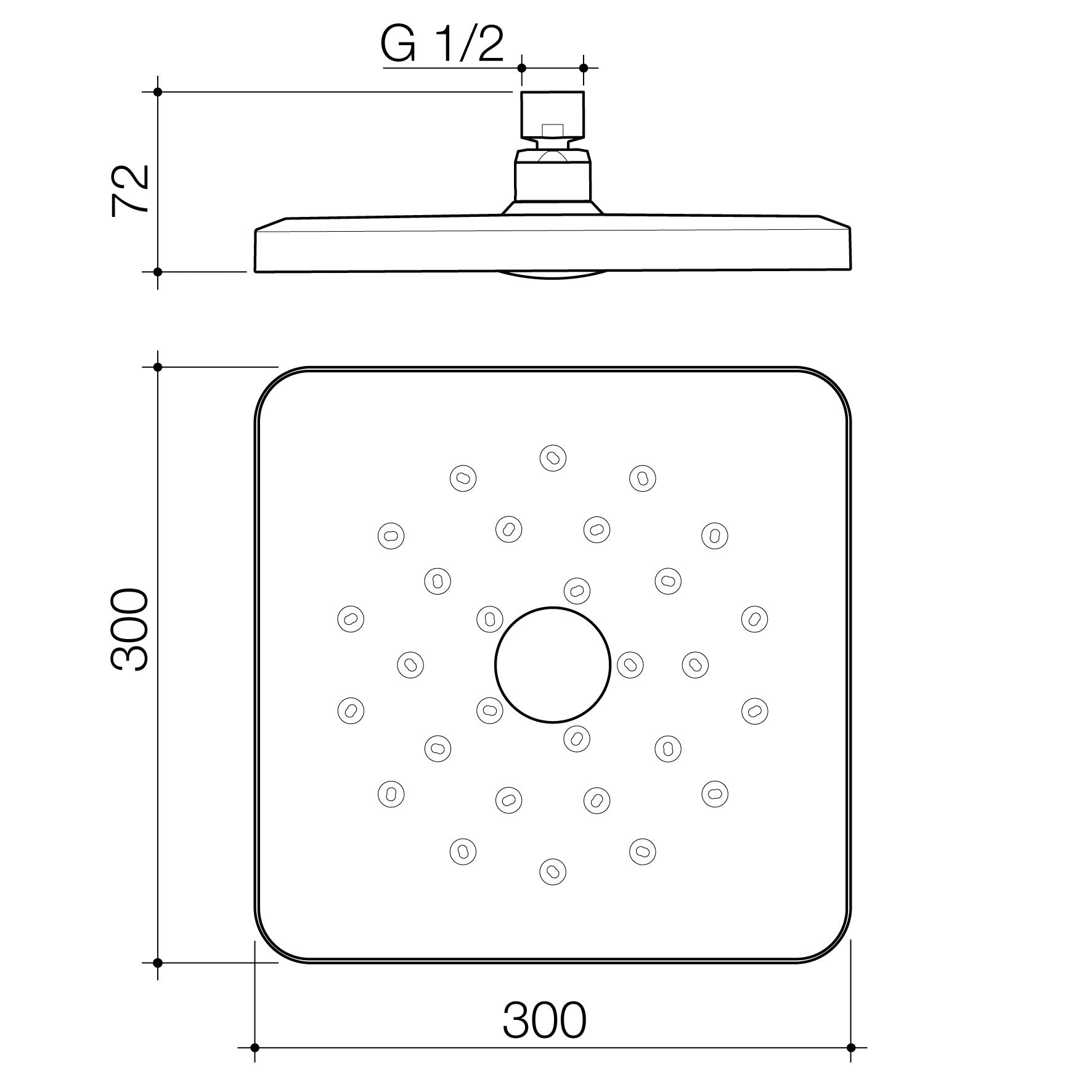 METHVEN WAIPORI MK2 SATINJETÂ® OVERHEAD SHOWER HEAD ONLY
