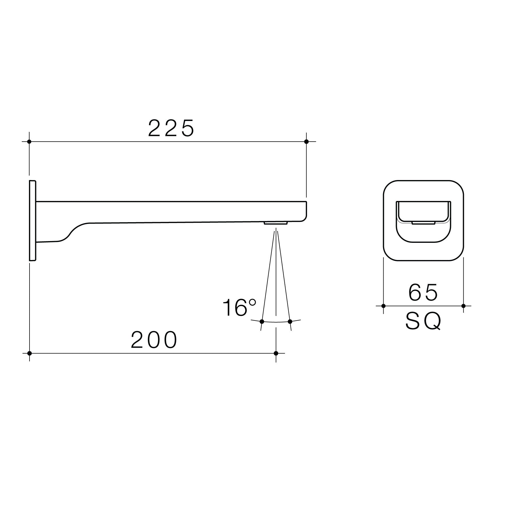 METHVEN WAIPORI MK2 WALL MOUNT BASIN-BATH SPOUT