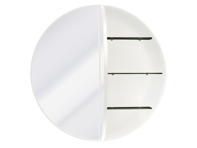 WATERWARE 900MM ROUND MIRROR CABINET - 2 COLOURS
