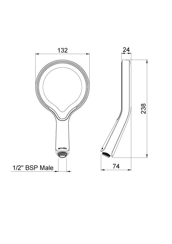 METHVEN AIO SHOWER HANDSET CHROME