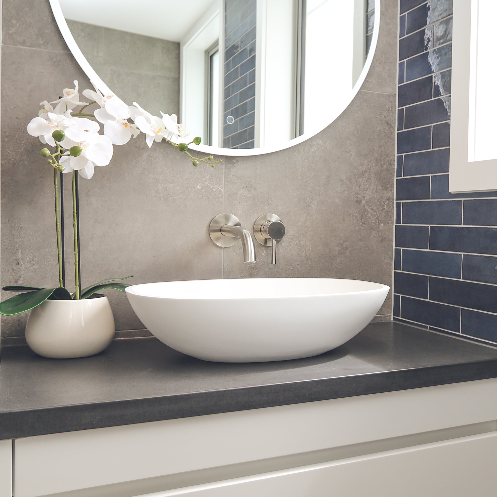 CODE ASPEN WALL BASIN MIXER BRUSHED NICKEL
