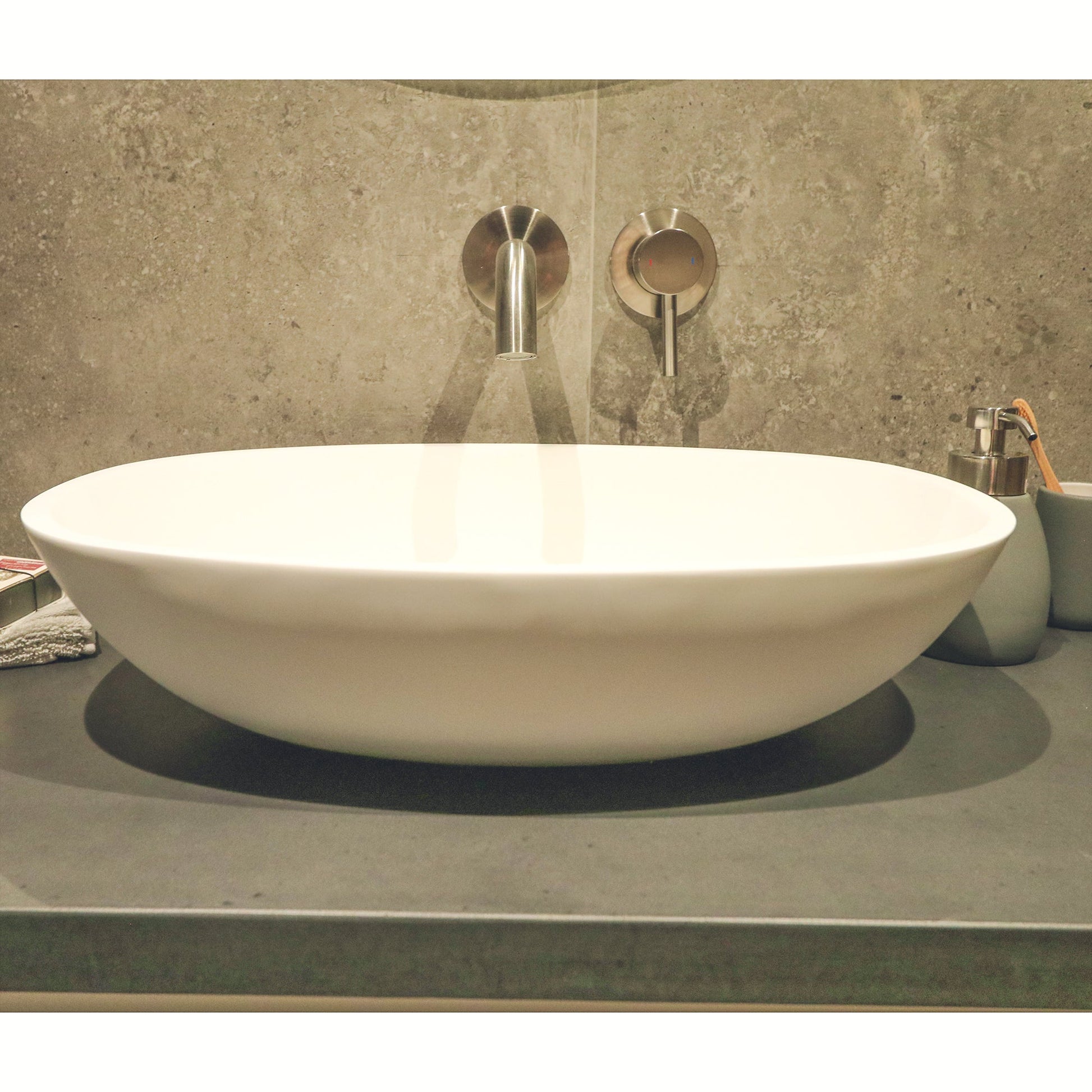 CODE ASPEN WALL BASIN MIXER BRUSHED NICKEL