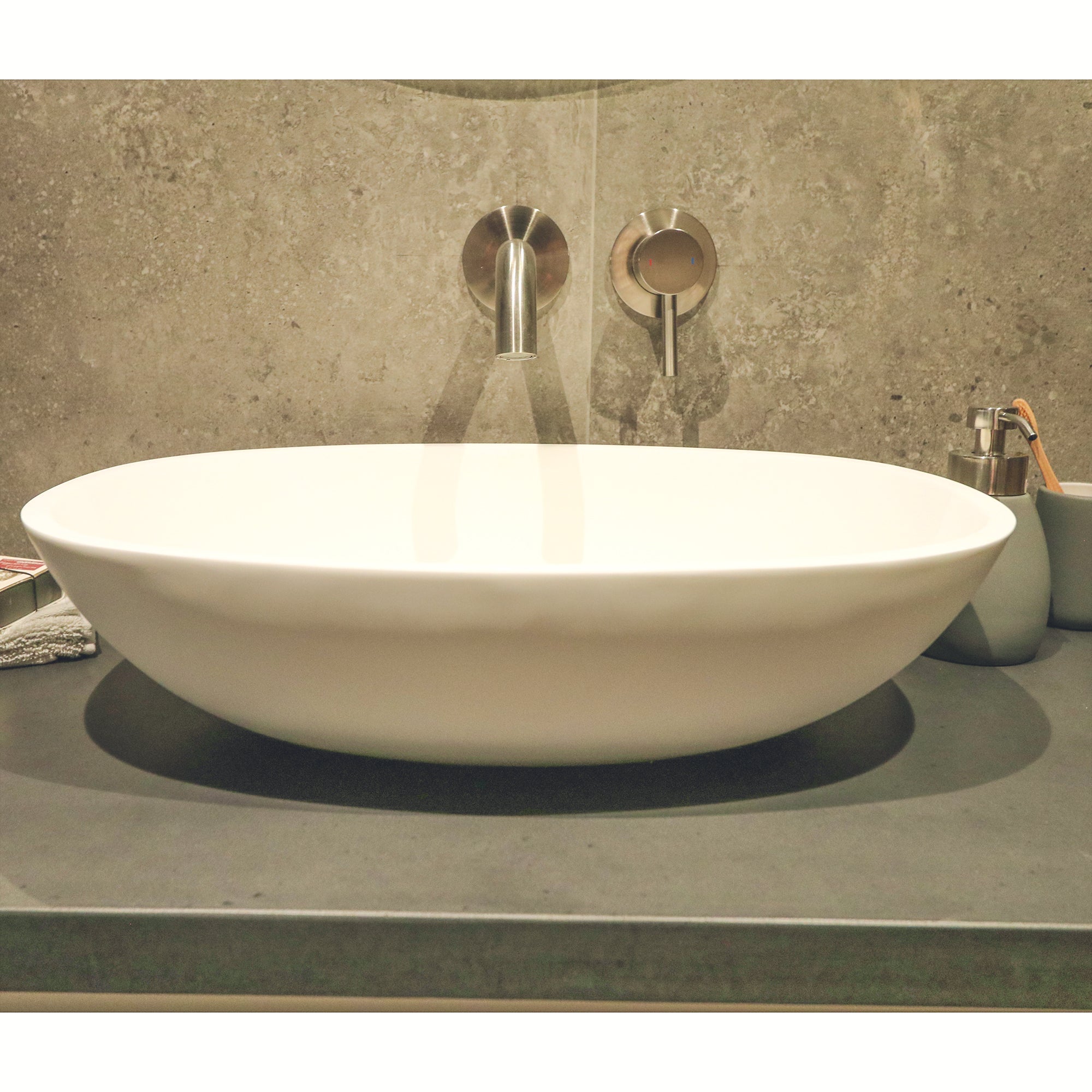 CODE ASPEN WALL BASIN MIXER BRUSHED NICKEL
