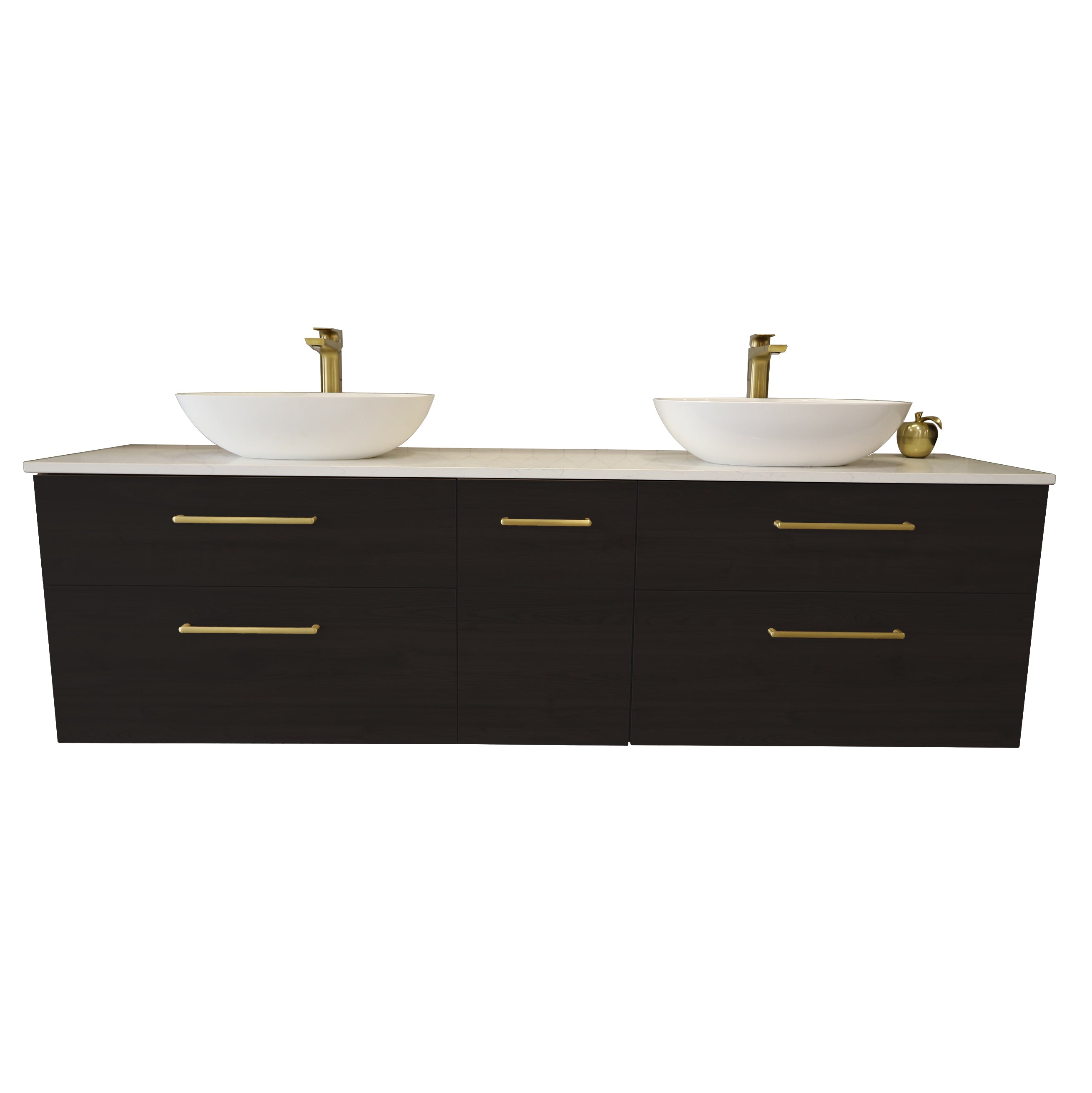 ASHTON MONTANA 4 DRAWER VANITY WITH STONETOP RANGE - 4 COLOURS