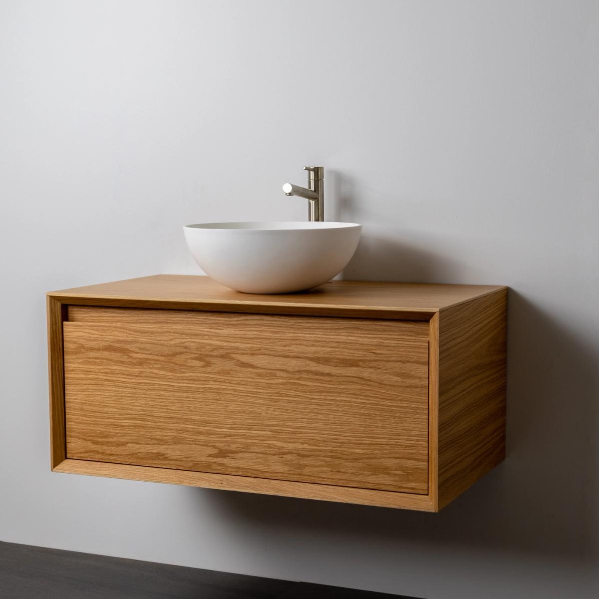 EDGE LARGO 900 SINGLE DRAWER WALL HUNG VANITY - 6 COLOURS