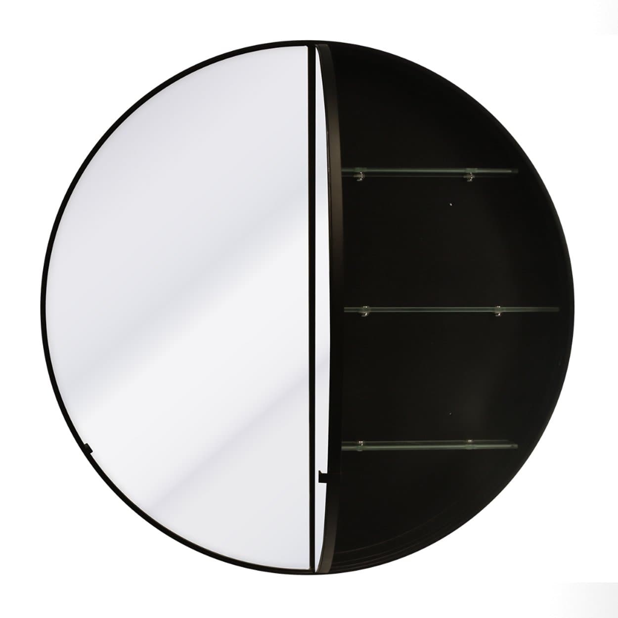 WATERWARE 900MM ROUND MIRROR CABINET - 2 COLOURS