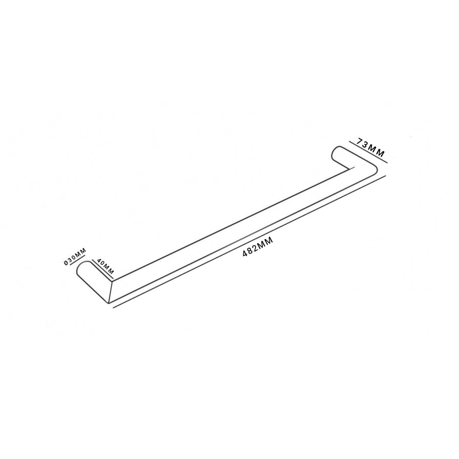 CODE ARC 482MM ROUND HEATED TOWEL RAILS - 8 COLOURS