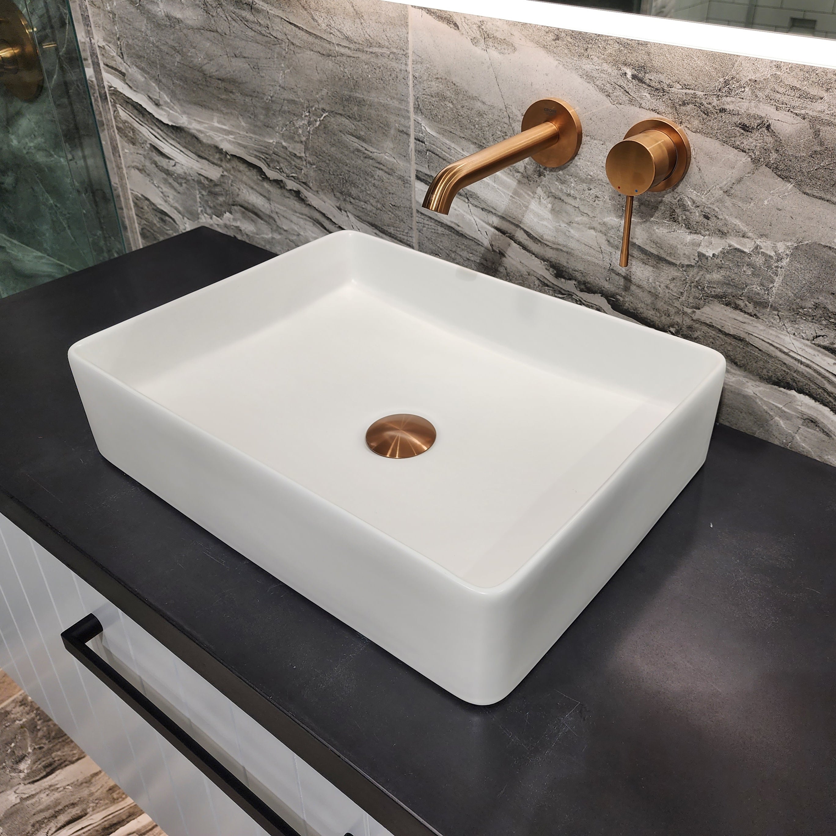 CODE PURE RECTANGLE 470 CERAMIC  VESSEL BASIN RANGE