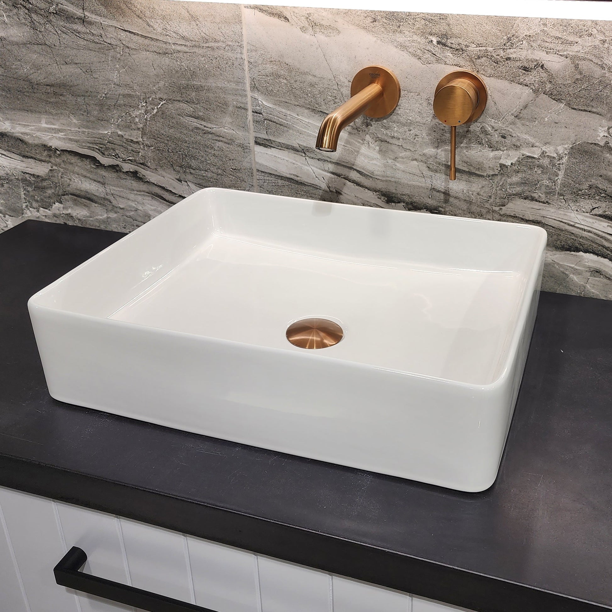 CODE PURE RECTANGLE 470 CERAMIC  VESSEL BASIN RANGE