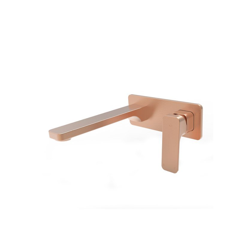 GREENS SWEPT WALL BASIN MIXER W/PLATE - 5 COLOURS