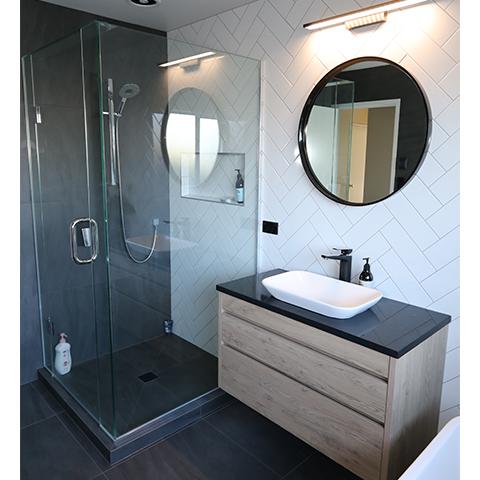 FRAMELESS GLASS SHOWER - 2 SIDED
