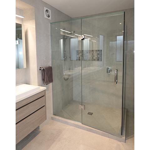 FRAMELESS GLASS SHOWER - 2 SIDED