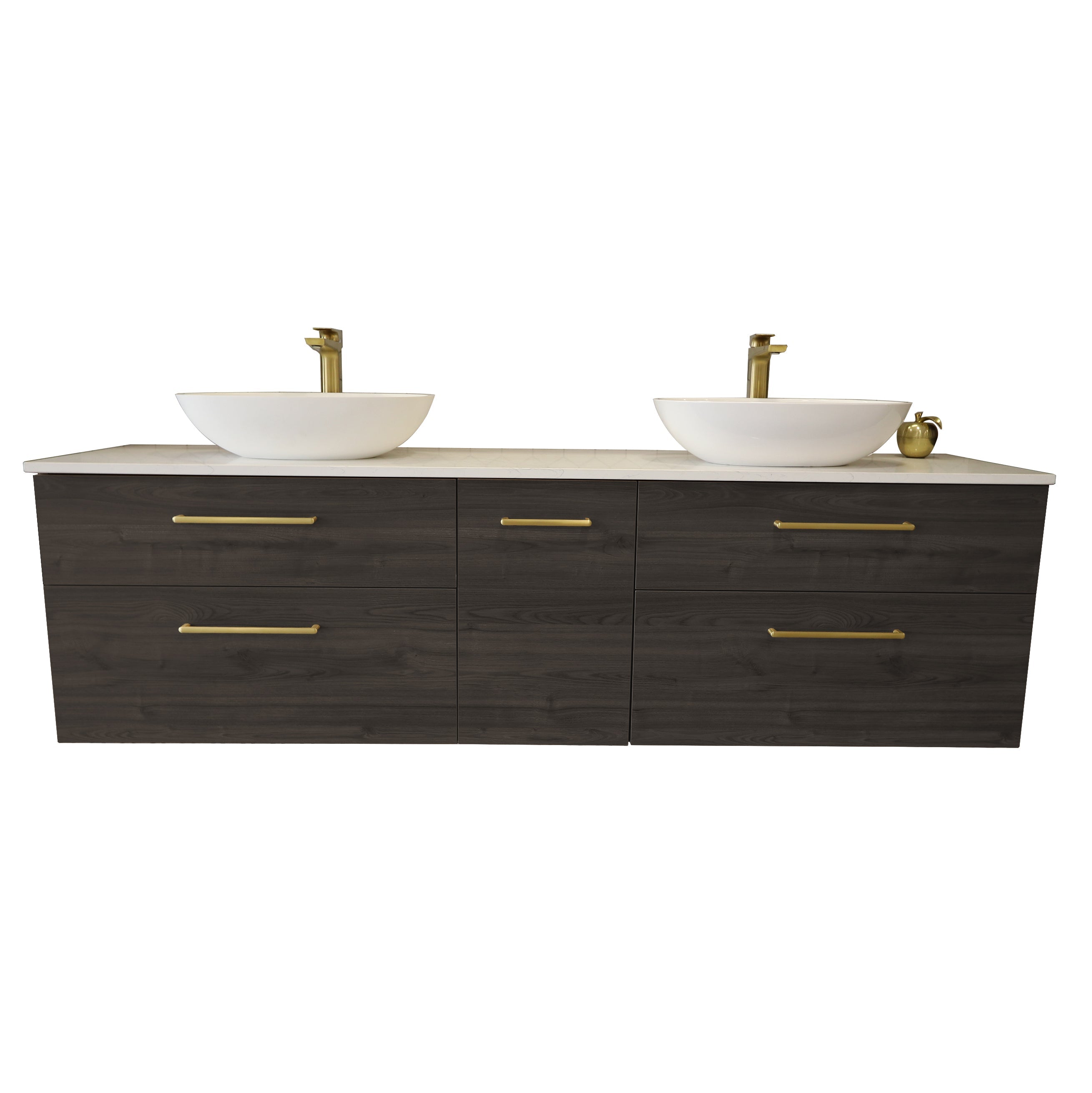 ASHTON MONTANA 4 DRAWER VANITY WITH STONETOP RANGE - 4 COLOURS