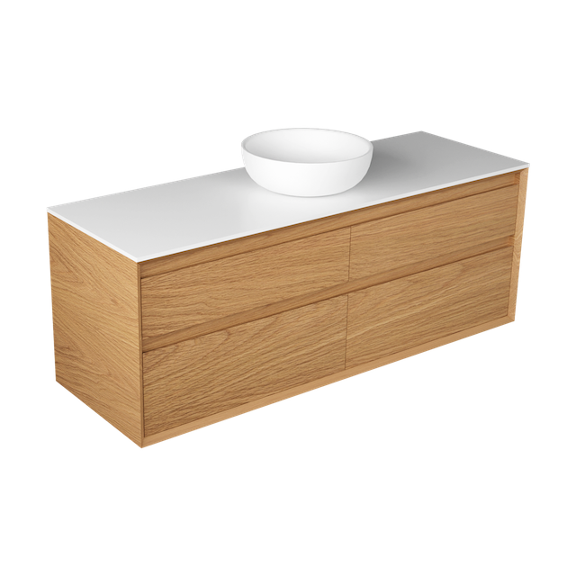 EDGE LARGO 1500 4 DRAWER WALL HUNG VANITY - 6 COLOURS