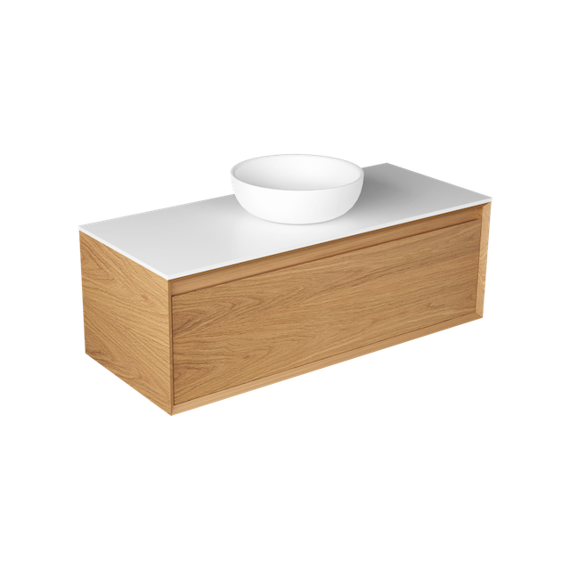 EDGE LARGO 1200 SINGLE DRAWER WALL HUNG VANITY - 6 COLOURS