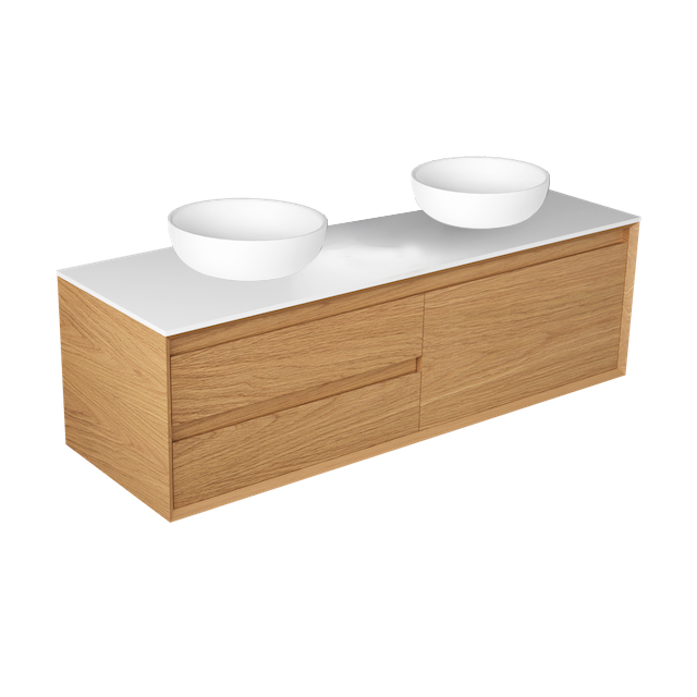 EDGE LARGO 1500 3 DRAWER WALL HUNG VANITY - 6 COLOURS