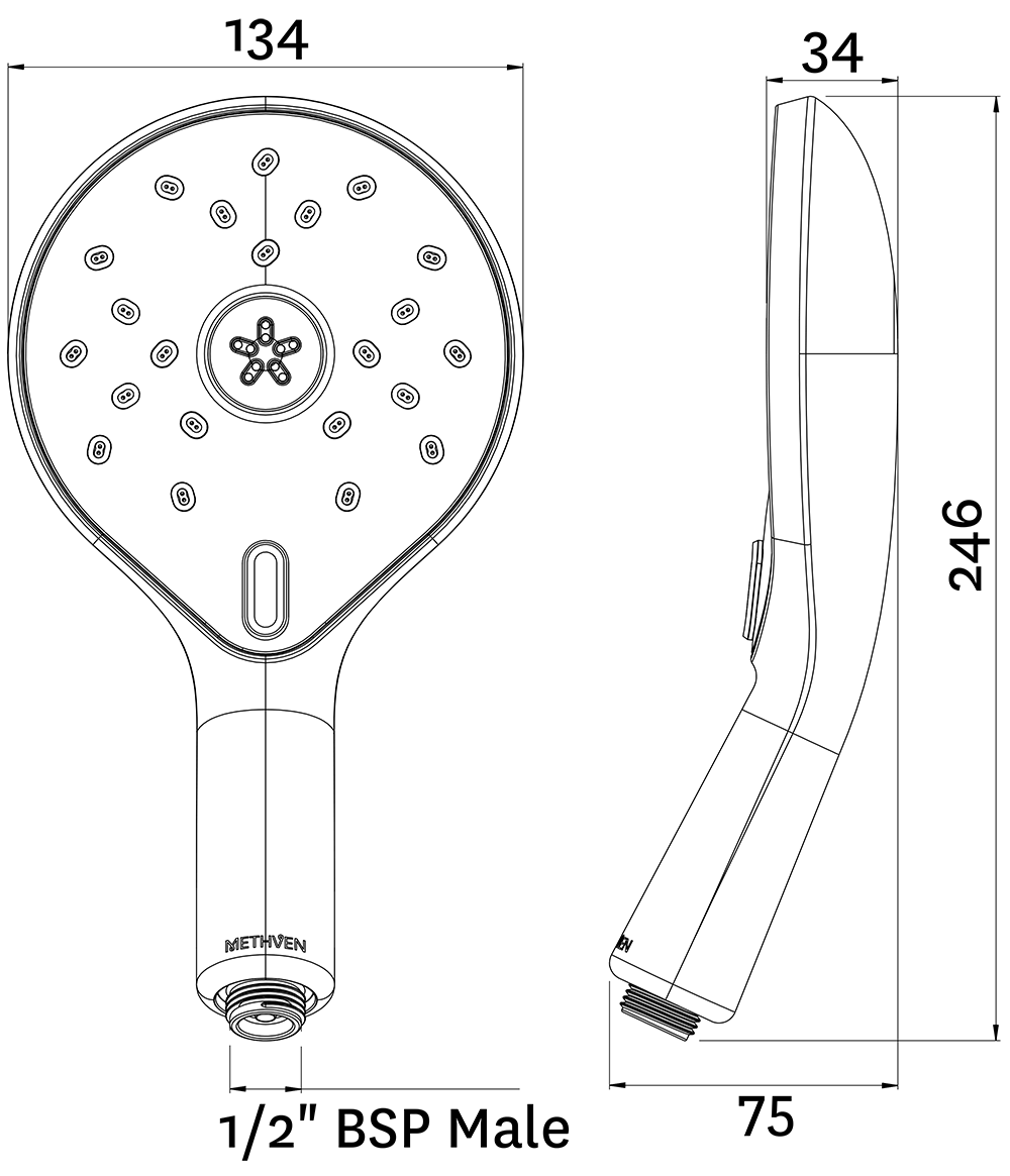 METHVEN KOHA MKII HAND PIECE - 3 COLOURS