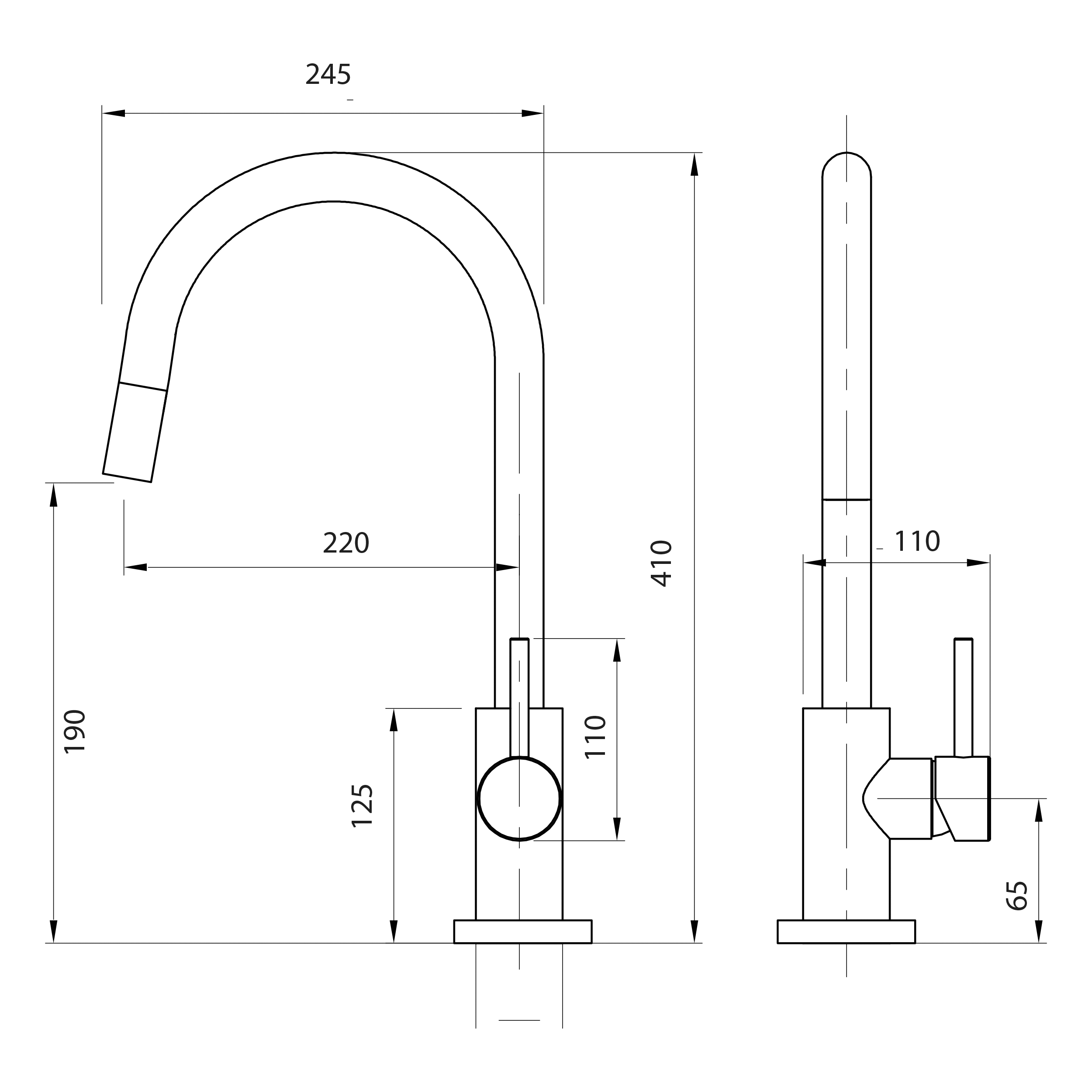 VODA STORM MINIMALIST PULLOUT SINK MIXER - 4 COLOURS