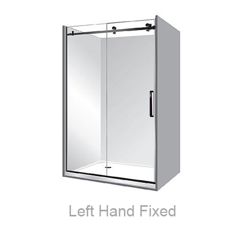ELITE ACRYLIC ALCOVE LUXURY FRAMELESS SLIDING SHOWER KIT - 3 COLOURS