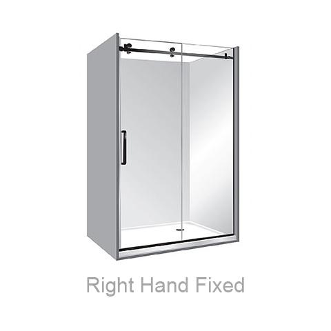 ELITE ACRYLIC ALCOVE LUXURY FRAMELESS SLIDING SHOWER KIT - 3 COLOURS