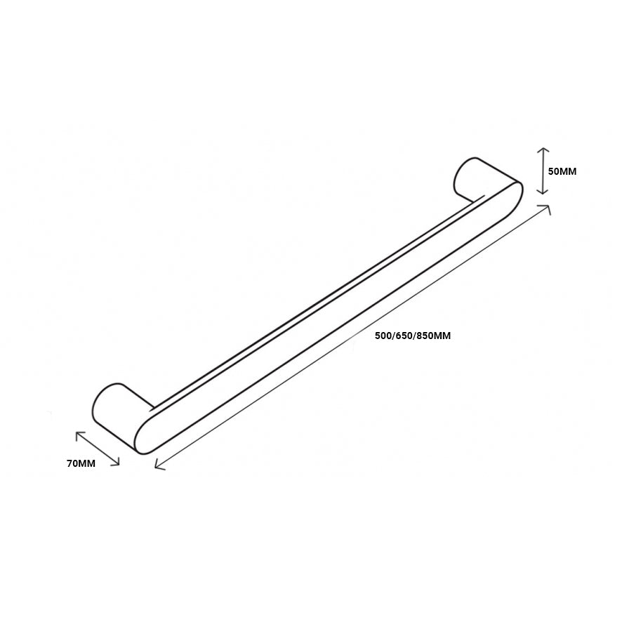 CODE LAMONE ROUND HEATED SINGLE BARS 850MM - 3 COLOUR OPTIONS