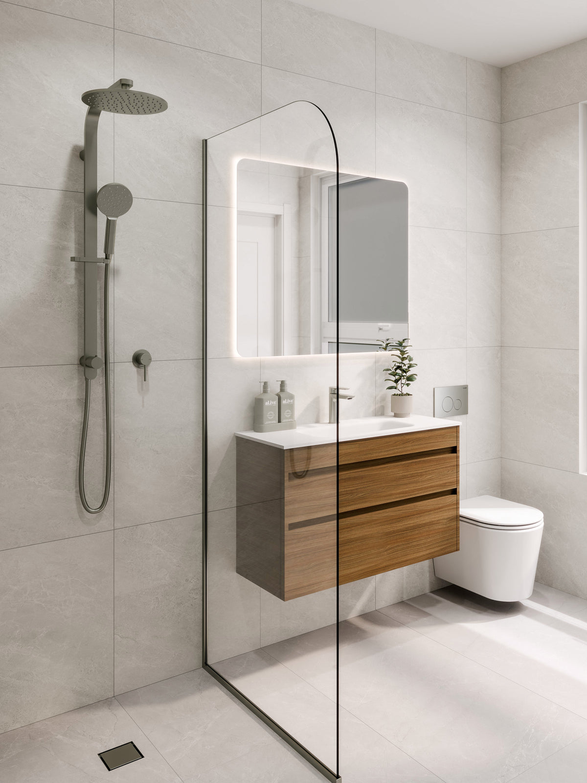 Luxe 600 Slim Wall Hung Vanity |  2 Drawer